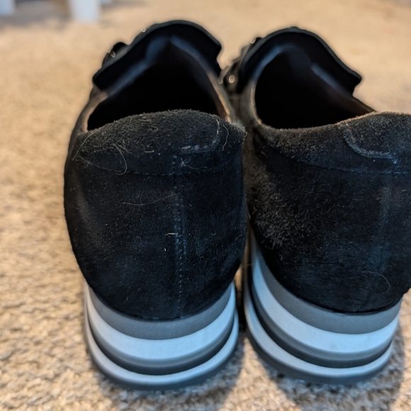 Black Suede Softwave Loafers Size 39.5 - Picture 3 of 3